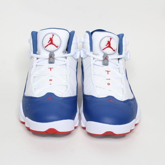 Jordan Men's White and Blue Sneakers - Picture 7 of 8